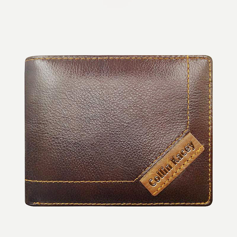 Herren Retro Bifold Kurze Geräumige Leder Geldbörse Multi Style Optionals