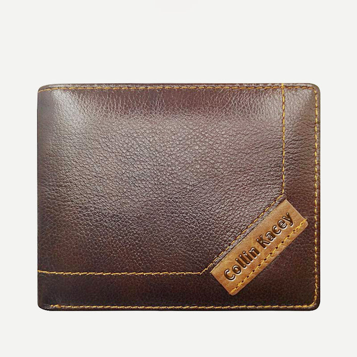Herren Retro Bifold Kurze Geräumige Leder Geldbörse Multi Style Optionals