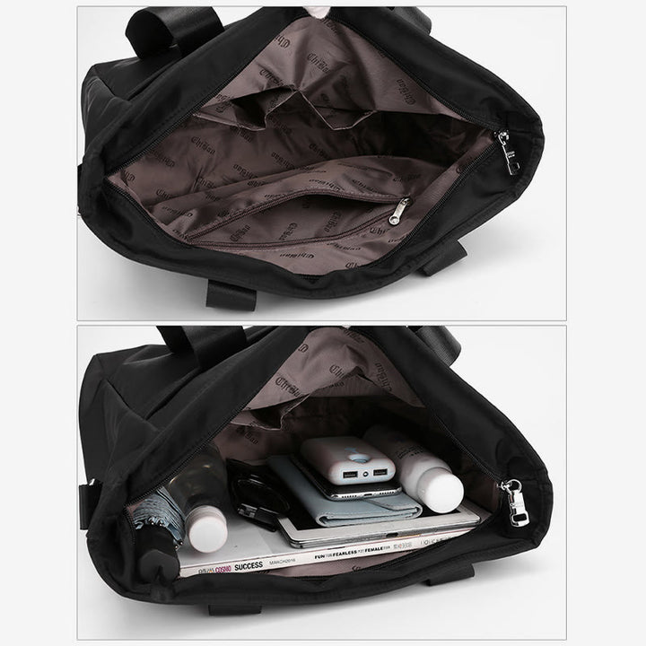 Leichte Nylon-Tragetasche, ethnische, wasserdichte Schultertasche für Damen