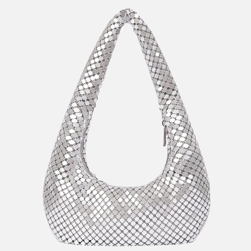 Abendtasche für Damen, Metall, glitzernd, glitzernd, Party-Geldbörse