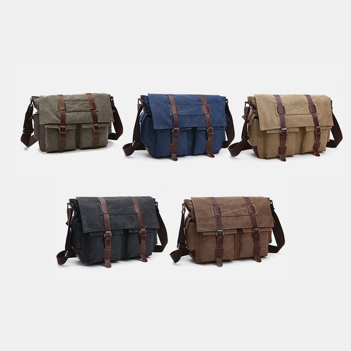 Retro Business Messenger Bag mit mehreren Taschen