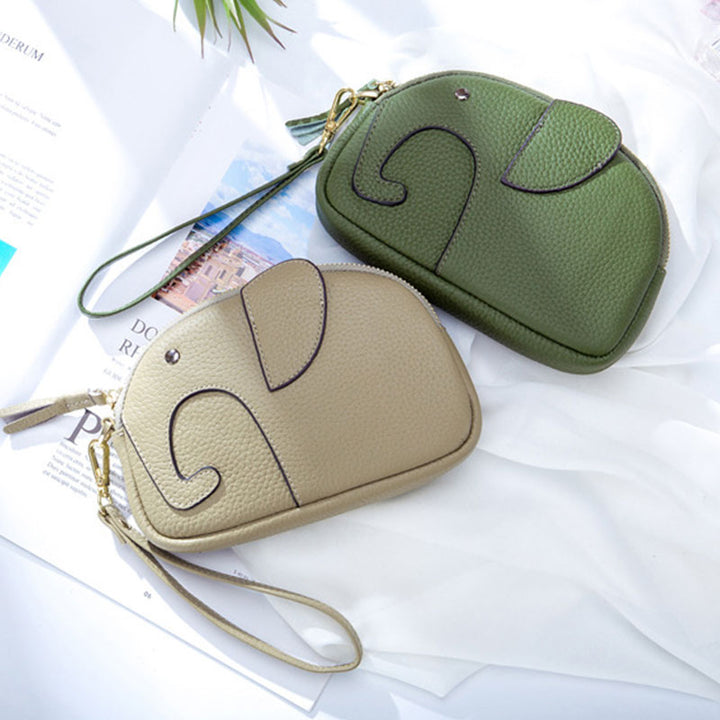 Große, weiche Clutch mit Elefantenmotiv