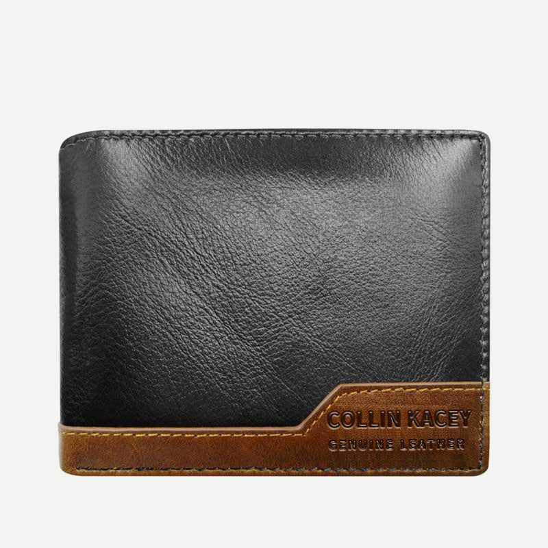 Herren Retro Bifold Kurze Geräumige Leder Geldbörse Multi Style Optionals