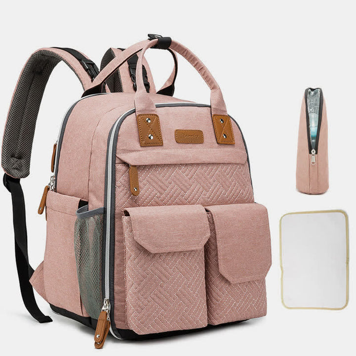 Wickeltasche Rucksack Multifunktions wasserdicht Mama Tasche mit Wickelunterlage