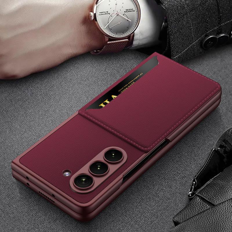 Faltbare Clamshell-Telefonhülle für Samsung Z Fold 5 Kartenhalter