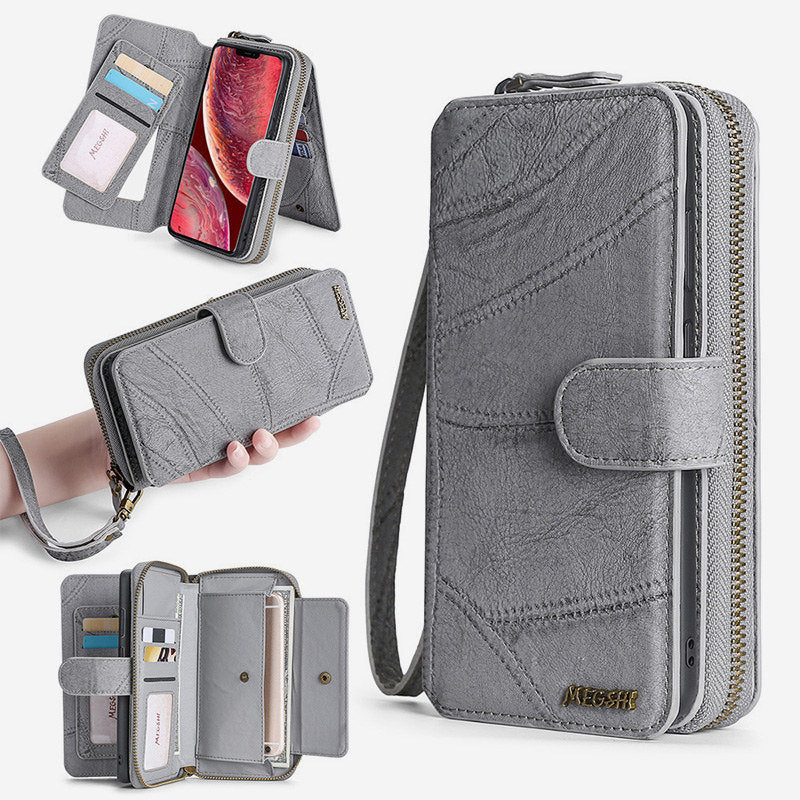 Brieftaschenhülle für die iPhone 15-Serie, magnetisch, abnehmbare Geldbörse
