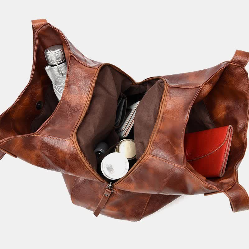 Große Kapazität Simply Fashion Umhängetasche Dreilagige Hobo Bag