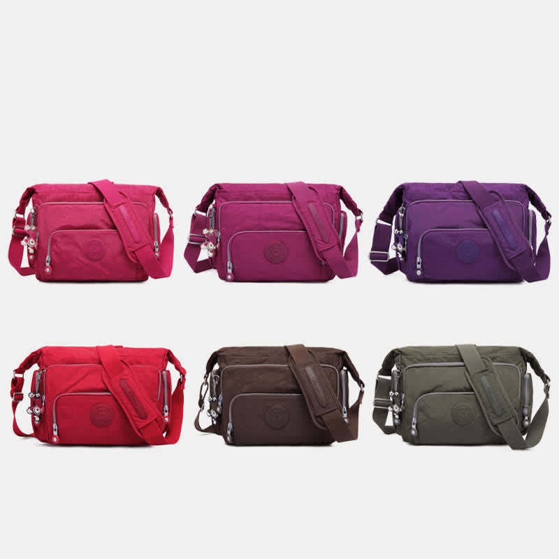 Umhängetasche für Damen, leicht, mehrere Taschen, lässige Schultertasche aus Segeltuch