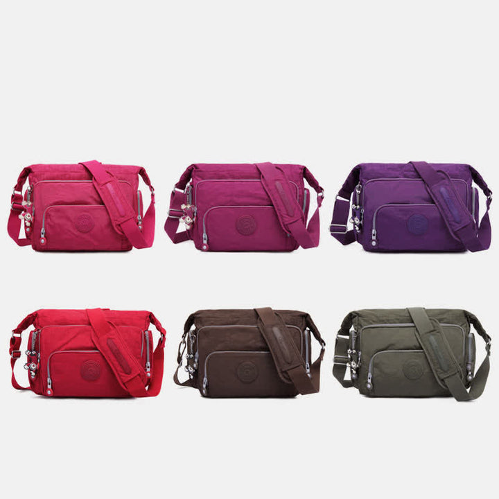 Umhängetasche für Damen, leicht, mehrere Taschen, lässige Schultertasche aus Segeltuch