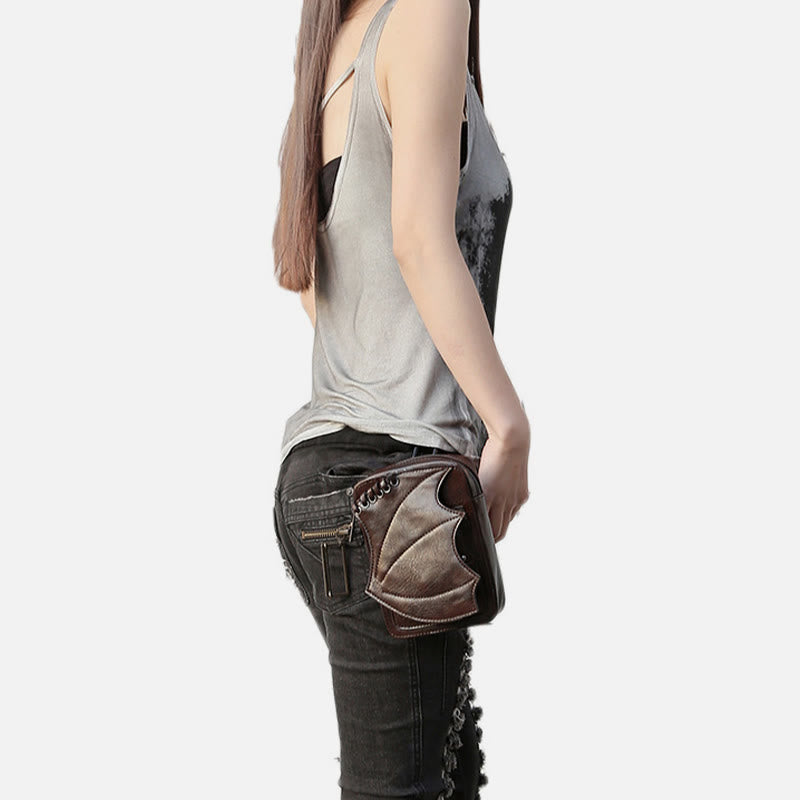 Verstellbare Umhängetasche für Damen, Punk-Hüfttasche, Handytasche