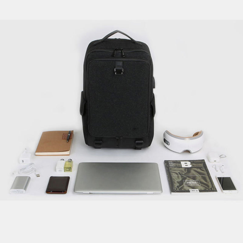 Robuster 15-Zoll-Business-Laptop-Rucksack für unterwegs mit USB-Ladeanschluss und Kopfhöreranschluss