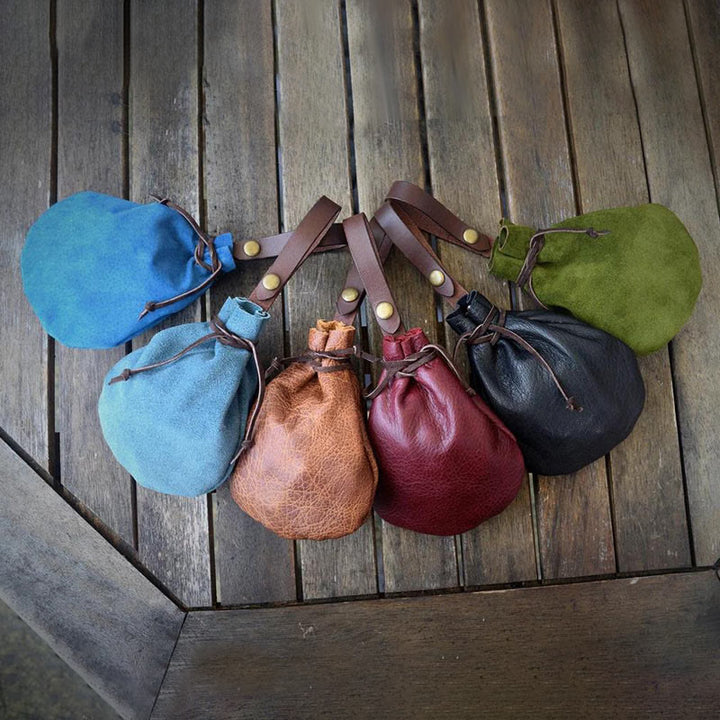 Kleine Runde Tasche Damen Herren Retro Mittelalter Gürteltasche