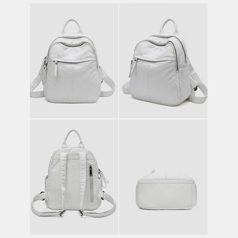 Weicher Lederrucksack für Damen, modischer Designer-Reise-Tagesrucksack für Damen