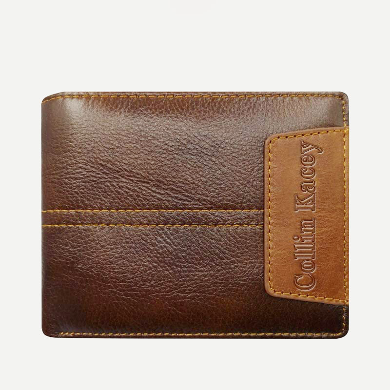 Herren Retro Bifold Kurze Geräumige Leder Geldbörse Multi Style Optionals