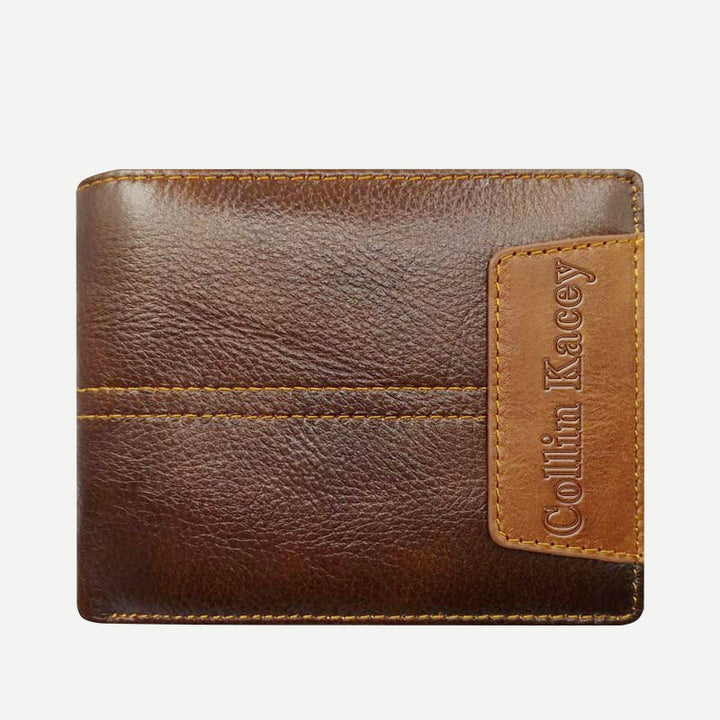 Herren Retro Bifold Kurze Geräumige Leder Geldbörse Multi Style Optionals