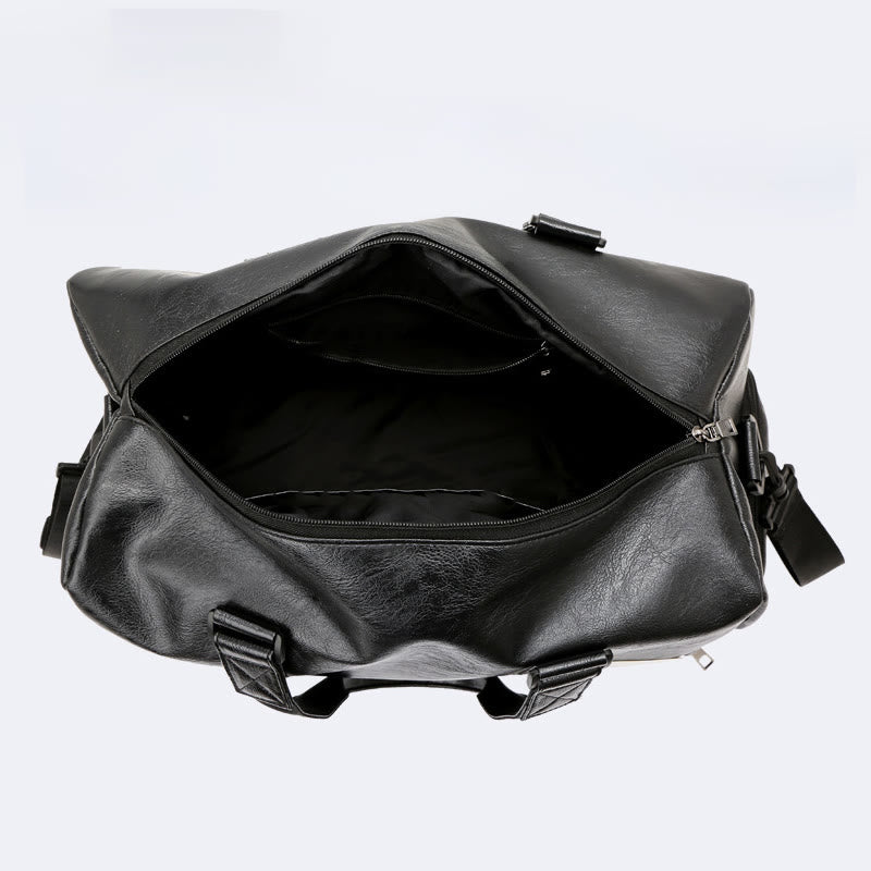 Sport-Fitnesstasche für Damen und Herren, große Reisetasche aus Leder