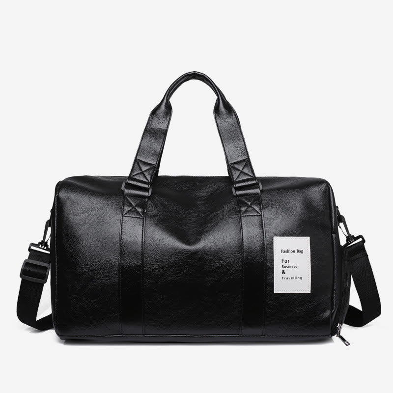 Sport-Fitnesstasche für Damen und Herren, große Reisetasche aus Leder