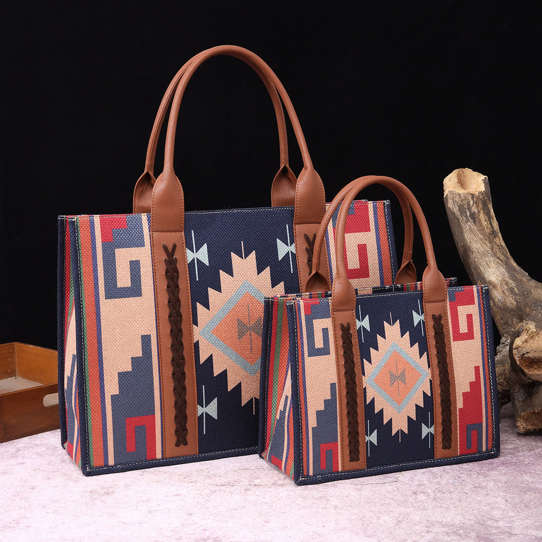 Vintage Leinen Baumwolle Handtasche für Frauen Bohemian Crossbody Tote