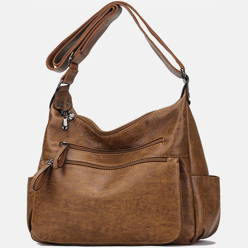 Große Umhängetasche im Retro-Stil mit mehreren Taschen - image 17