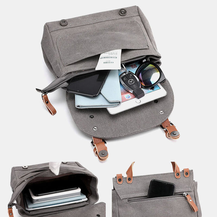 Canvas große Kapazität Vintage Umhängetasche Handtasche