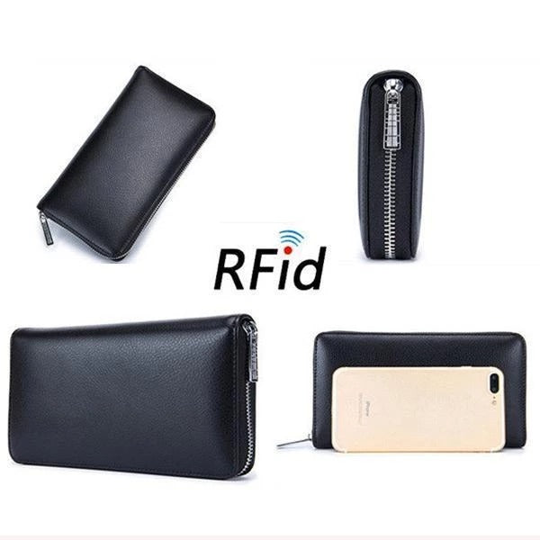 RFID-Kartenetui aus echtem Leder