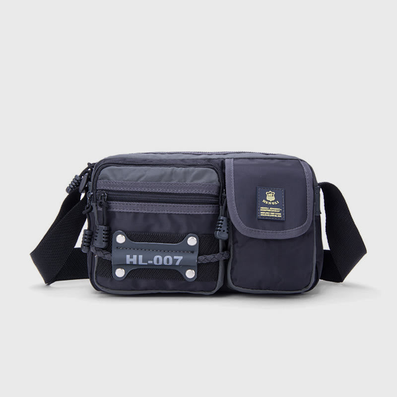 Umhängetasche für Herren, mehrere Taschen, leichte Oxford-Umhängetasche