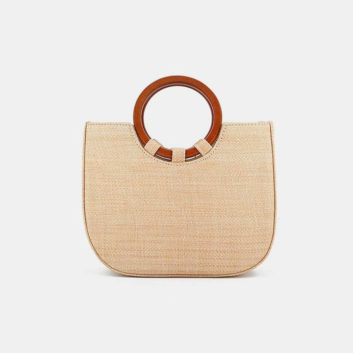 Umhängetasche für Damen, Bohemian-Stil, für Reisen und Strand, Stroh-Schultertasche