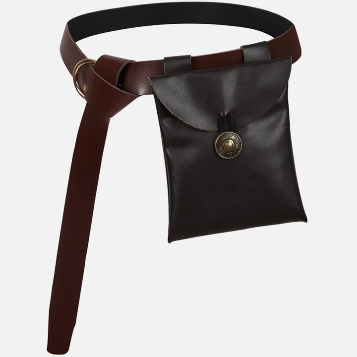 Mittelalterliche Ritter Gürteltasche Damen Herren Veganes Leder Hüfttasche