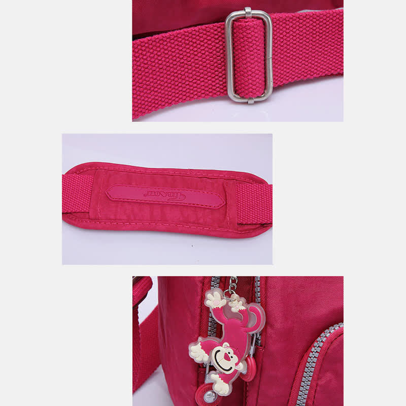 Umhängetasche für Damen, leicht, mehrere Taschen, lässige Schultertasche aus Segeltuch