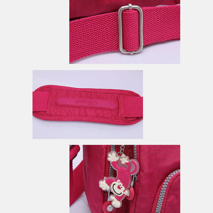 Umhängetasche für Damen, leicht, mehrere Taschen, lässige Schultertasche aus Segeltuch