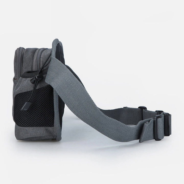 Kleine Hüfttasche für Herren, für Outdoor-Reiten, Canvas-Sporttasche