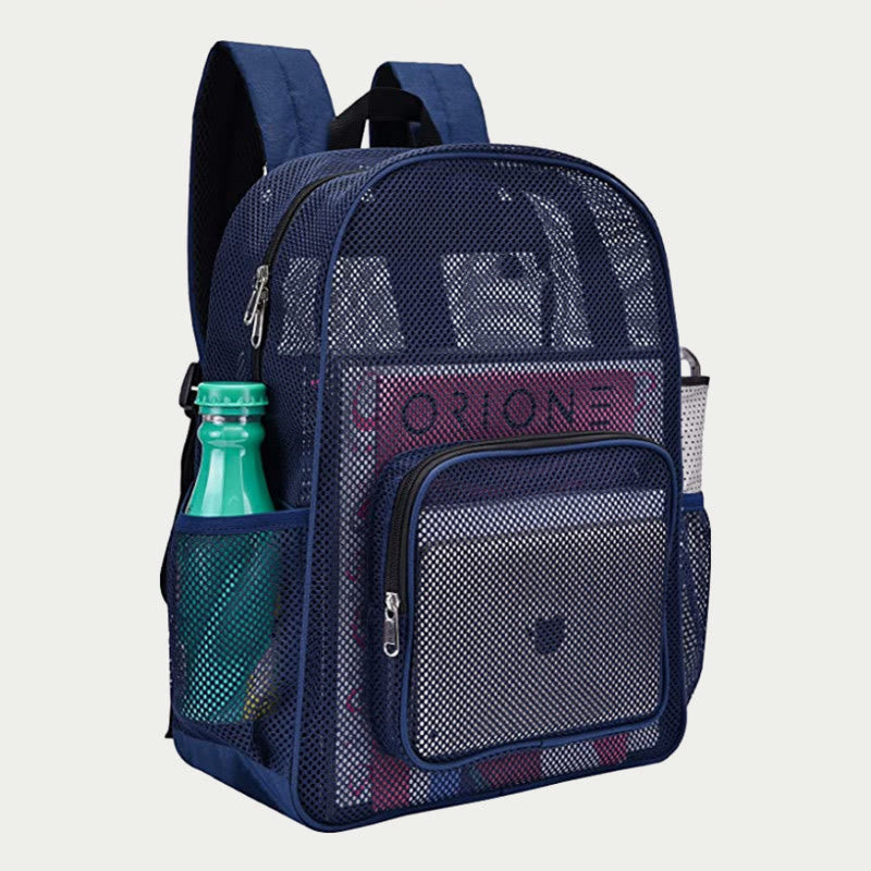 Netz-Rucksack für die Schule, Reisen, durchsichtige tragbare Handtasche