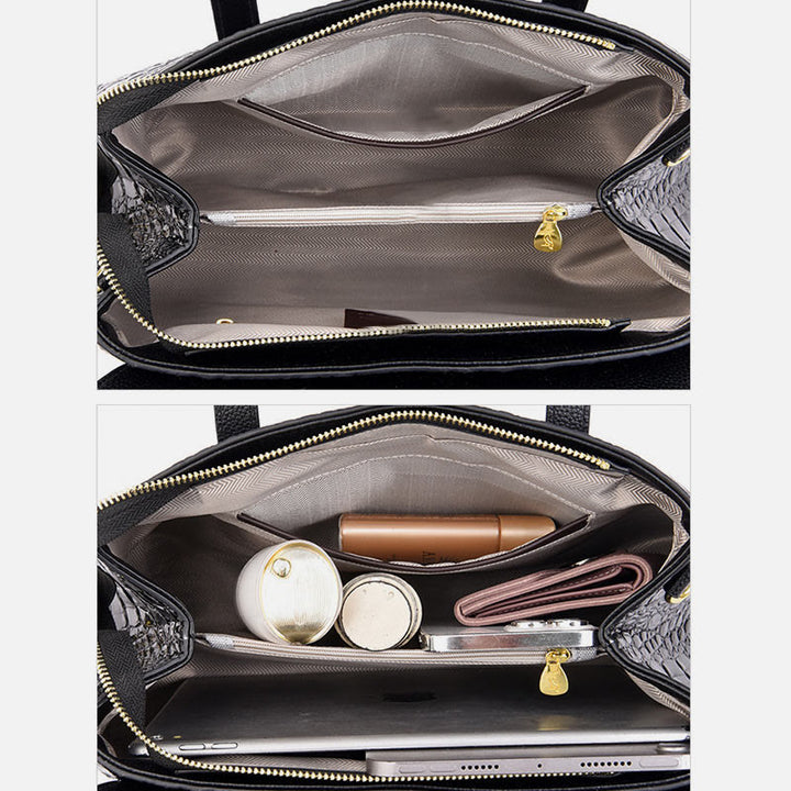 Handtaschen für Frauen Krokodilmuster Leder Crossbody Tragetasche