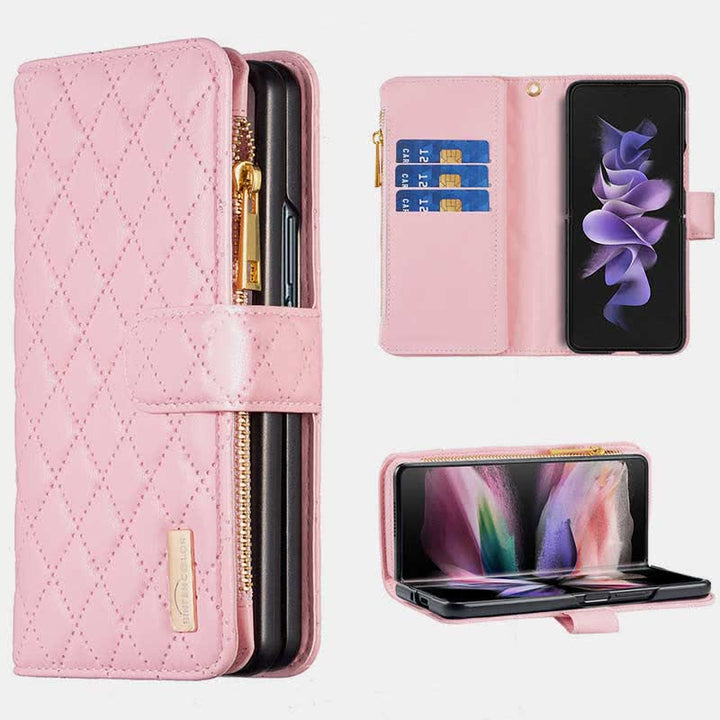 Unisex Luxus Leder Brieftasche Fall Passt für Samsung Galaxy Z Fold 3 4 5