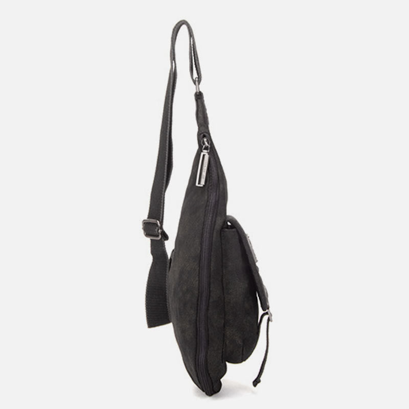 Multifunktionale Canvas-Brusttasche für Herren, Freizeit-Umhängetasche