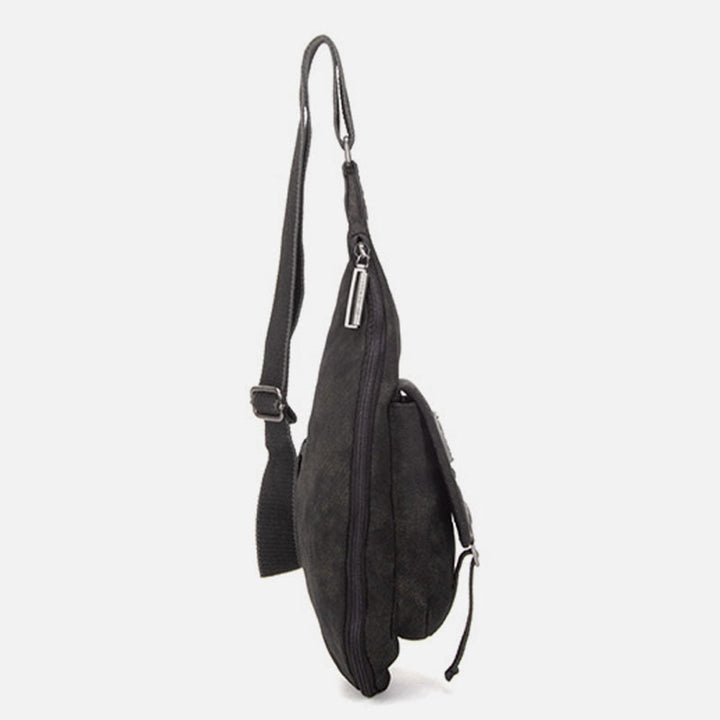 Multifunktionale Canvas-Brusttasche für Herren, Freizeit-Umhängetasche