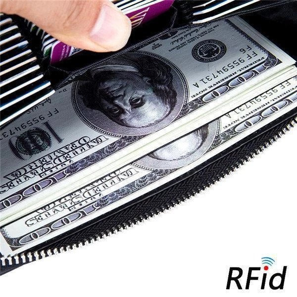 RFID-Kartenetui aus echtem Leder