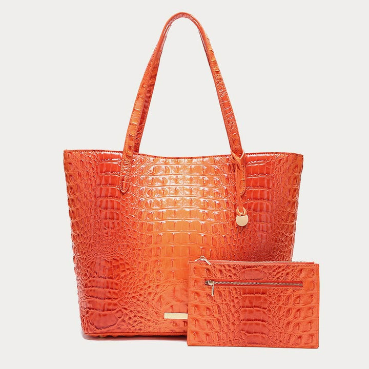 Tragetasche für Damen, tägliches Retro-Taschenset mit Krokodilmuster