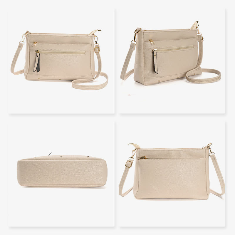 Minimalistische, einfarbige Telefontasche für Damen, quadratische Umhängetasche