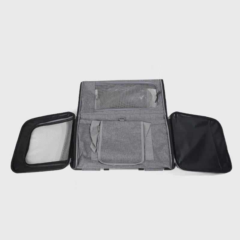 Rolling Pet Carrier Faltbare atmungsaktive Zugstange Haustiertasche