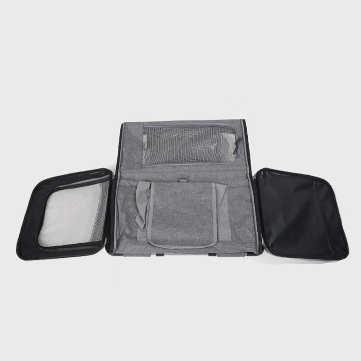 Rolling Pet Carrier Faltbare atmungsaktive Zugstange Haustiertasche