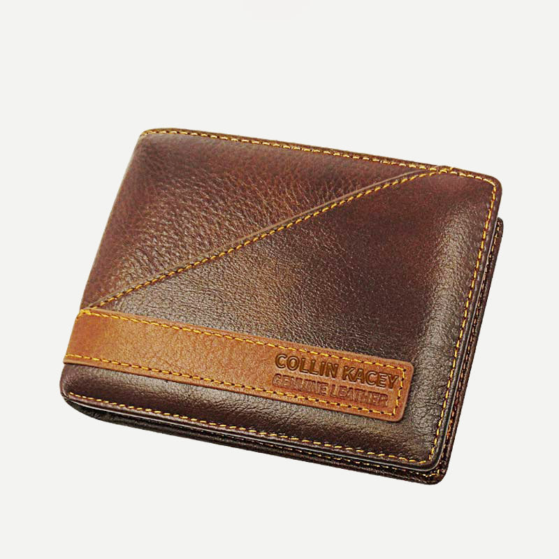 Herren Retro Bifold Kurze Geräumige Leder Geldbörse Multi Style Optionals