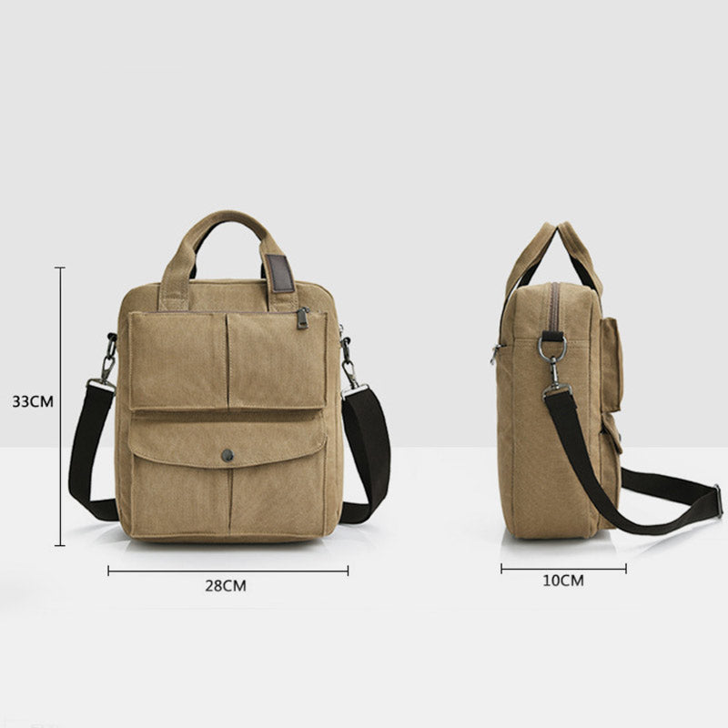 Multi-Carry Große Kapazität Canvas Messenger Bag Handtasche
