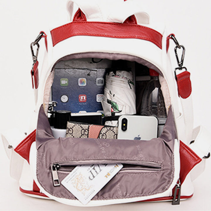 Multifunktionaler, diebstahlsicherer Umhängetasche-Rucksack mit großer Kapazität und farbigen Nähten