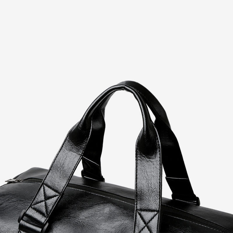 Sport-Fitnesstasche für Damen und Herren, große Reisetasche aus Leder
