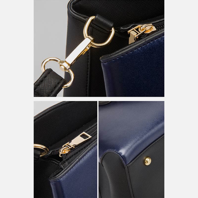 Taschenset in Kontrastfarbe für Damen, schlichte, elegante Damentasche