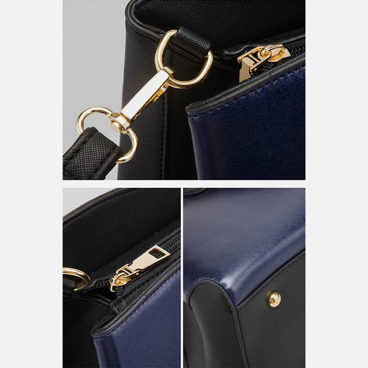 Taschenset in Kontrastfarbe für Damen, schlichte, elegante Damentasche