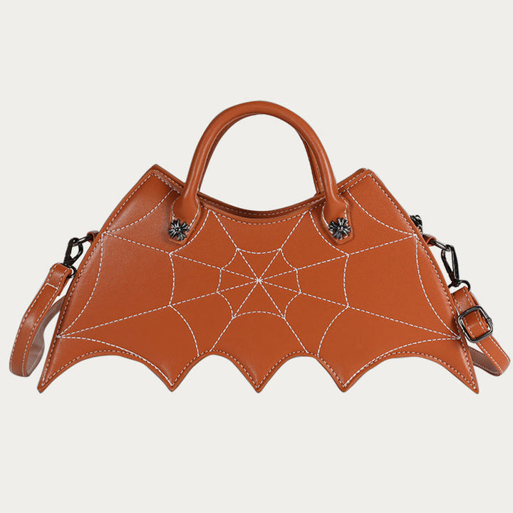 Umhängetasche für Halloween-Outfit, kreatives Fledermausmuster, Ledertasche