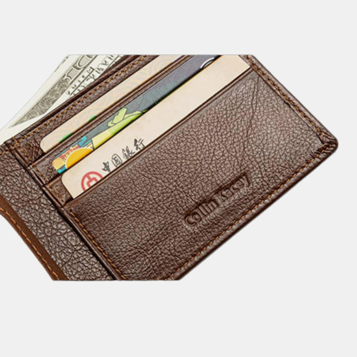 Herren Retro Bifold Kurze Geräumige Leder Geldbörse Multi Style Optionals