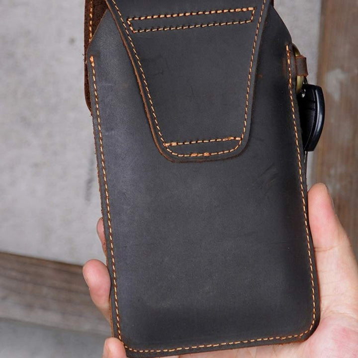 Echtleder Holster für Gürtel Universelle Handyhülle am Gürtel
